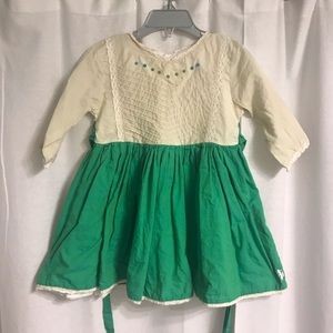 Well Dressed Wolf Little Den Dress in Green, Sz 3T